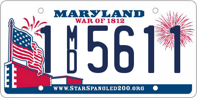 MD license plate 1MD5611