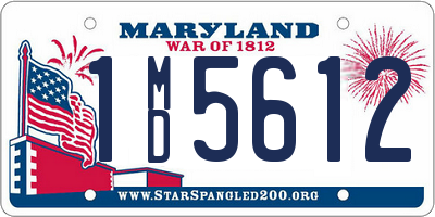 MD license plate 1MD5612