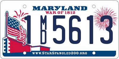 MD license plate 1MD5613