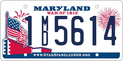 MD license plate 1MD5614