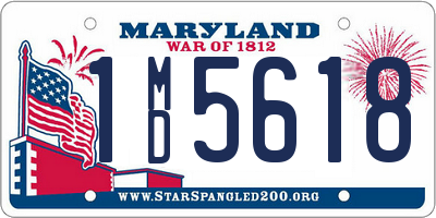 MD license plate 1MD5618