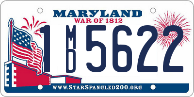 MD license plate 1MD5622