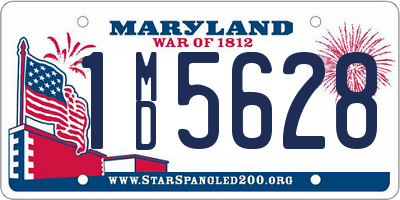 MD license plate 1MD5628