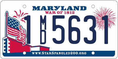 MD license plate 1MD5631