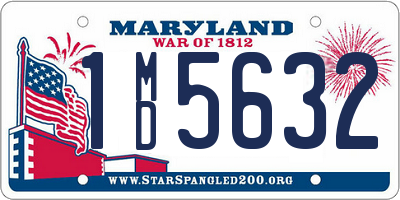 MD license plate 1MD5632