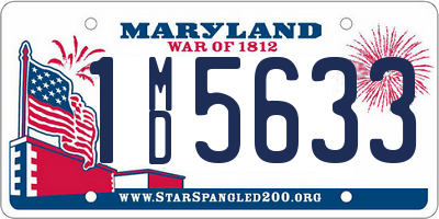 MD license plate 1MD5633