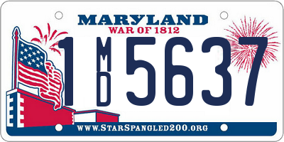 MD license plate 1MD5637