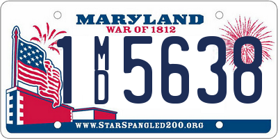 MD license plate 1MD5638