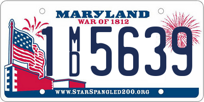 MD license plate 1MD5639