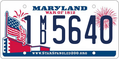 MD license plate 1MD5640