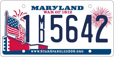 MD license plate 1MD5642