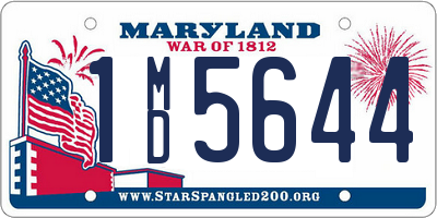 MD license plate 1MD5644