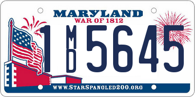 MD license plate 1MD5645