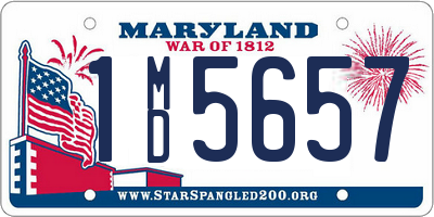 MD license plate 1MD5657