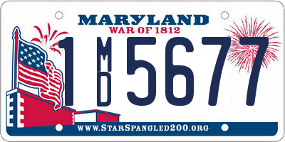 MD license plate 1MD5677