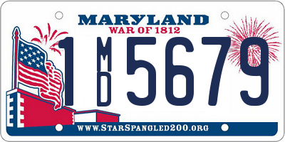 MD license plate 1MD5679