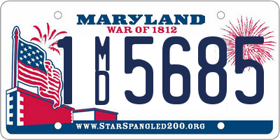 MD license plate 1MD5685