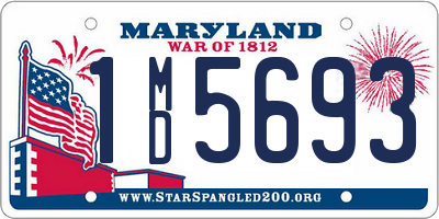 MD license plate 1MD5693