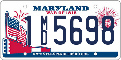 MD license plate 1MD5698