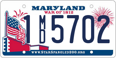 MD license plate 1MD5702