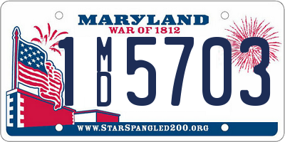 MD license plate 1MD5703