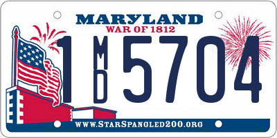 MD license plate 1MD5704