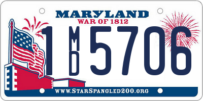 MD license plate 1MD5706