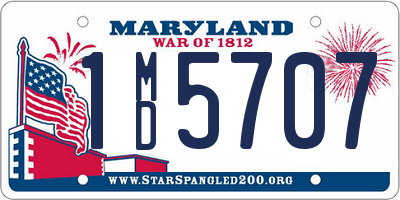 MD license plate 1MD5707