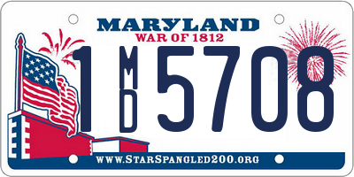 MD license plate 1MD5708