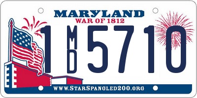 MD license plate 1MD5710