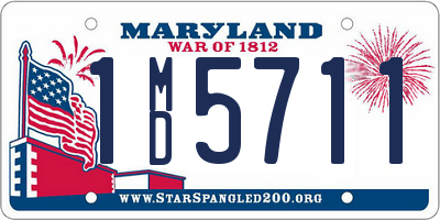 MD license plate 1MD5711