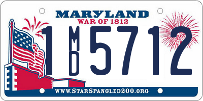 MD license plate 1MD5712