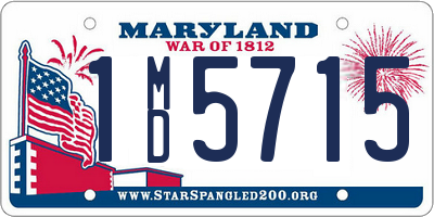 MD license plate 1MD5715