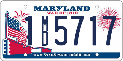 MD license plate 1MD5717