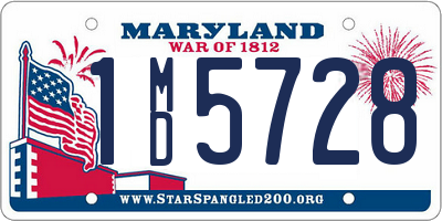 MD license plate 1MD5728