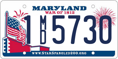 MD license plate 1MD5730