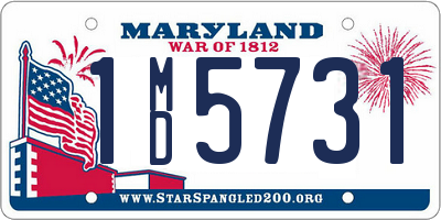 MD license plate 1MD5731