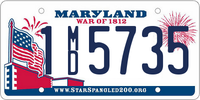 MD license plate 1MD5735