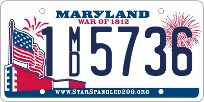 MD license plate 1MD5736