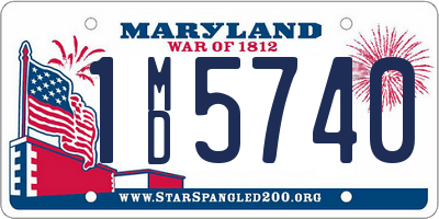 MD license plate 1MD5740