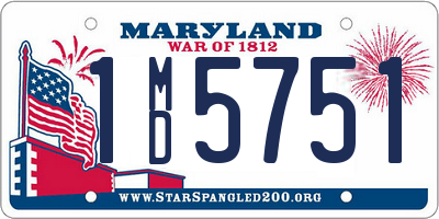 MD license plate 1MD5751