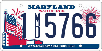 MD license plate 1MD5766