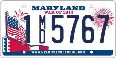 MD license plate 1MD5767