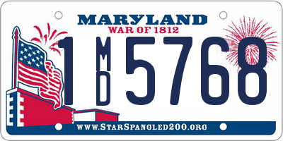 MD license plate 1MD5768