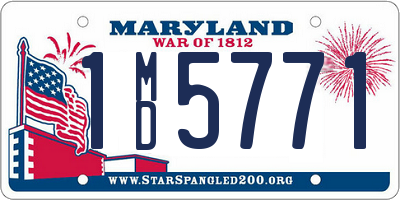 MD license plate 1MD5771