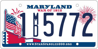 MD license plate 1MD5772