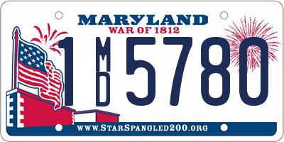 MD license plate 1MD5780