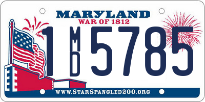 MD license plate 1MD5785