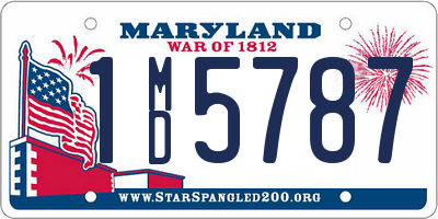 MD license plate 1MD5787