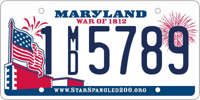 MD license plate 1MD5789